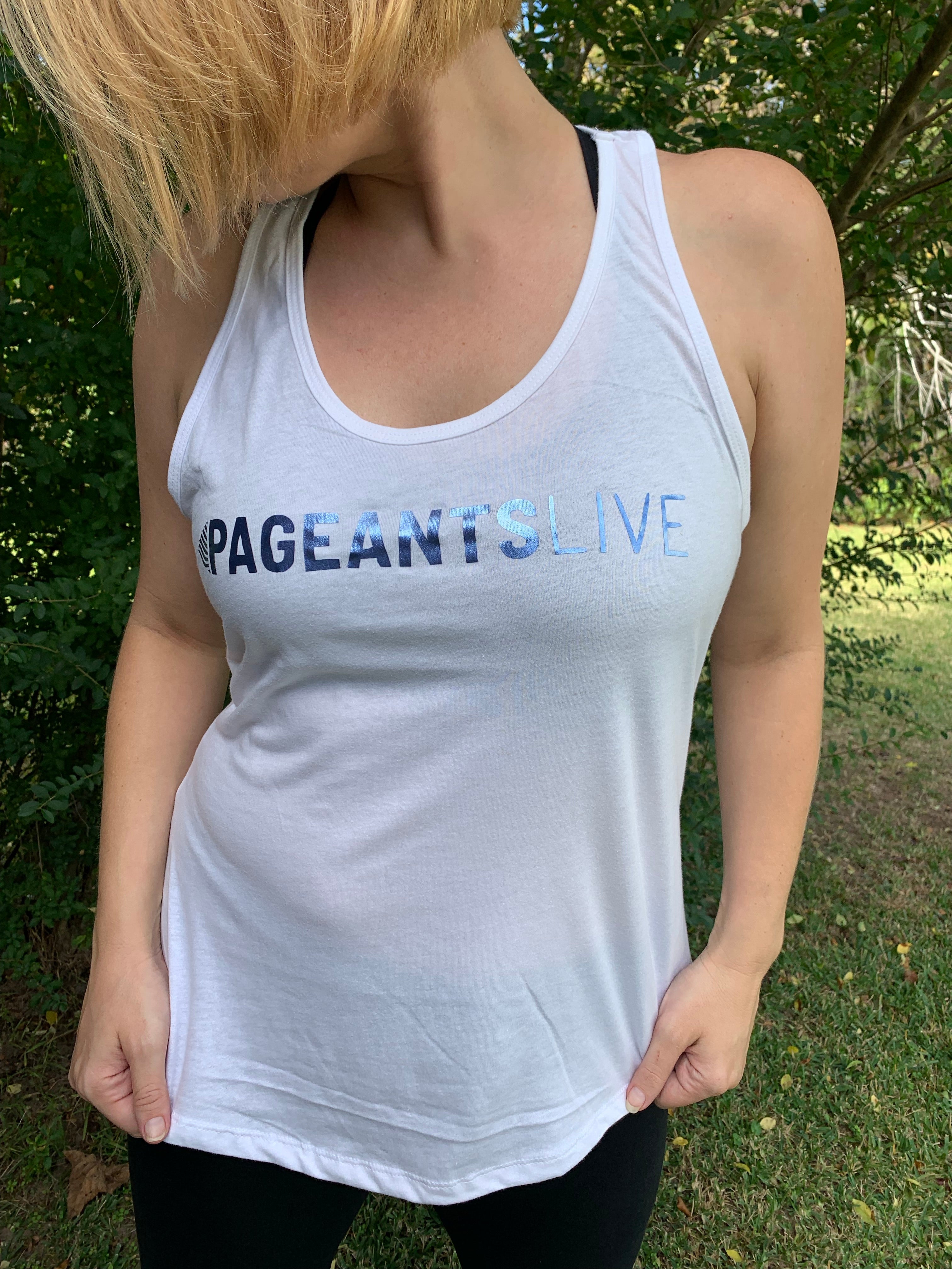 White Pageants Live Tank – Pageants Live Boutique